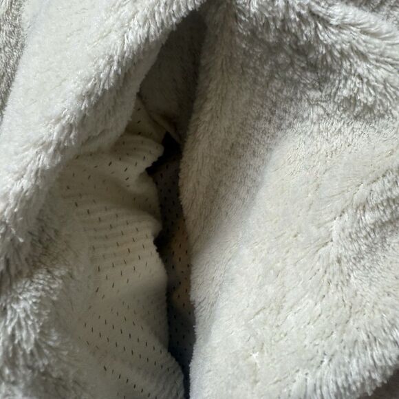 Patagonia Snap T Monkey Fleece Fuzzy Pullover Womens Size Medium Solid Off White - Picture 5 of 8